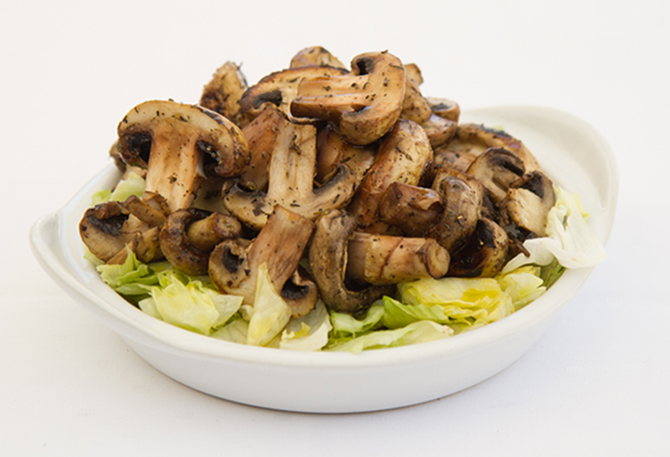 Stirred fried Champignons
